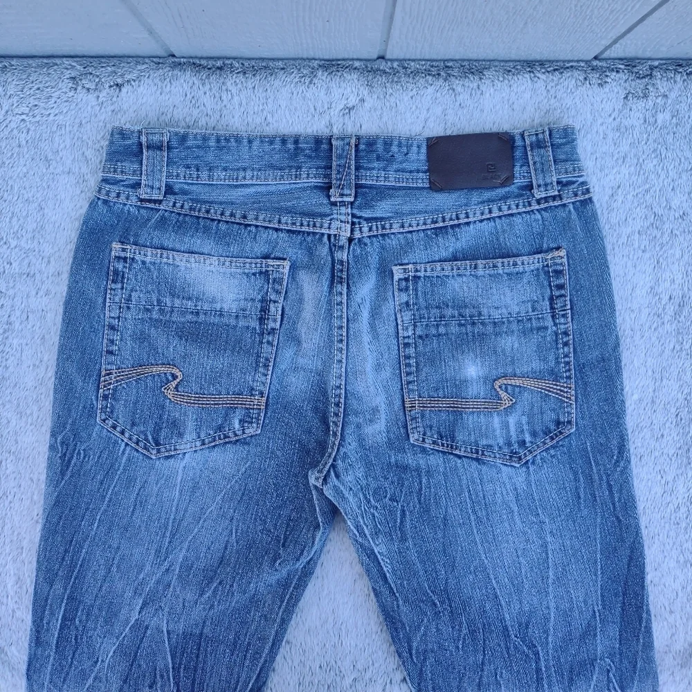 Black Premium Distressed Jeans Medium Wash 34x30 - Picture 8 of 14